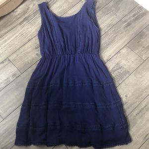 Blue sleeveless dress